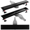 Rea NEOX Superflow, odtokový sprchový žľab 60 cm, čierna matná, REA-G7805