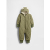 GAP Baby prešívaný zateplený overal so sherpa podšívkou Zelená 12-18M Zelená Zelená