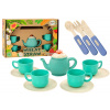 Lean Toys Detská súprava riadu 22 dielov – šálky, tanieriky, príbory a čajník Material: Plast