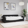 Denná posteľ s matracom čierna 90x200 cm zamat-ForU-3196909