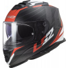 LS2 Helmets LS2 FF800 STORM II NERVE MATT BLACK RED-06 - XL