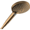 HANSGROHE Raindance Select S ručná sprcha 3jet PowderRain EcoSmart, priemer 125 mm, kartáčovaný bronz, 26515140