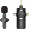 Bezdrôtový mikrofón Viking s klipom M360, USB-C / Lightning / 3,5 mm jack VM3603IN1