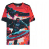 Captain America Character Men's Short Sleeved T-shirt Black