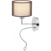 Rabalux 2629 LED nástenné svietidlo Anastasia 1x60W + LED 1W | E27 | 85lm | 4000K - hnedá, chróm