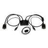 StarTech.com 2 Port USB VGA Cable KVM Switch - USB Powered with Remote Switch - KVM with VGA - Dual Port VGA KVM Switch (SV211USB) - Přepínač KVM - 2 x KVM port(s) - 1 místní uživatel - desktop