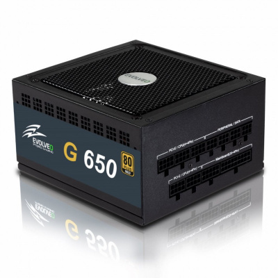 EVOLVEO G650 zdroj 650W, 80+ GOLD, 90% účinnost, aPFC, 140mm ventilátor, retail (E-G650R)