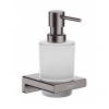 Hansgrohe AddStoris Dávkovač mydla s držiakom, matné sklo/kefovaný čierny chróm 41745340-HG