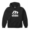 pánska mikina ETNIES ICON E HOODIE BLACK/WHITE XL