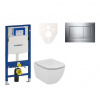 Ideal standard Cenově zvýhodněný závěsný WC set Geberit do lehkých stěn / předstěnová montáž+ WC Tesi 111.300.00.5NE6