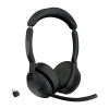 Jabra Evolve2 55 Slúchadlá s mikrofónom Bezdrôtový Pres hlavu Kancelária / call centrum Bluetooth Nabíjací podstavec Čierna (25599-999-899)