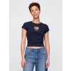 GAP Crop tričko Americana Tmavomodrá S Tmavomodrá Tmavomodrá