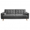 MID.YOU ROZKLADACIA POHOVKA, textil, kompozitné drevo, tmavosivá - Sedačky - 002220030906