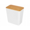Nádoba na cestoviny Biela plastová s bambusovým vekom 13,7x8 SORTLY 1L