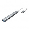Marvo USB (3.0) hub 5-port UH008 kovová délka kabelu 15cm 1x USB 3.0, 1x USB-C, 3x USB 2.0