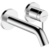 HANSGROHE Tecturis S 2-otvorová páková umývadlová batéria pod omietku, pre nástennú montáž, s rozetami, výtok 165 mm, chróm, 73350000