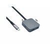 Kábel USB 3.2 Gen 1, A-A M/F 3m, 5Gbps, predlžovací, čierny, AKTÍVNY 4port HUB (2x USB A + 2x Typ C)