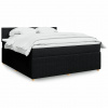 zahrada-XL Posteľný rám boxspring s matracom čierny 180x200 cm látka 3287537