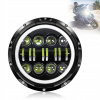 7'' REFLEKTOR LED LAMPA PREDNÁ MOTOCYKEL 3600LM celý ring HALOGEN motor