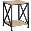 tectake 404359 odkladací stolík carlton 40,5x40,5x52,5cm - industrial svetlé drevo, dub sonoma