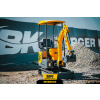 Mini Bager Berger Kraus BK1250ASR s otočným ramenom, nastaviteľnými pásmi a 380 mm lyžicou