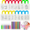 MATERIÁLOVÉ TAŠKY NA MAĽOVANIE PRE DETI 16 KUSOV + PASTELKY A PERÁ
