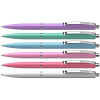 Guľôčkové pero, 0,5 mm, stláčací mechanizmus, telo pera: mix farieb, SCHNEIDER 