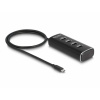 Delock 64233 4 porty USB Hub s konektorom USB C čierna; 64233
