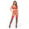 Komplet Beauty Night ROSE SET RED červený L/XL