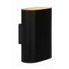 LUCIDE OVALIS Wall Light 2xE14/9W excl. Black 12219/02/30