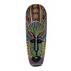 Ručne maľovaná nástenná maska v africkom štýle - 33 x 10,5 cm