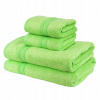Dommio Sada bambusových ručníků více rozměrů 4 ks zelená