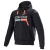 bunda CHROME IGNITION HOODIE, ALPINESTARS (černá/červená fluo/šedá/bílá, vel. 2XL)