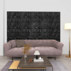 3D nástěnné panely 48 ks 50 x 50 cm diamant černé 12 m² Černý 150916