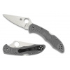 Vega Spyderco C11FPGY Delica 4 Lightweight Flat Ground vreckový nôž 7,5 cm, šedá, FRN