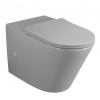 Sapho PACO RIMLESS misa pre kombi WC, spodný/zadný odpad, šedá mat, PC1012GR-111