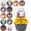 POPLATKY NA BÁBOVKY POPLATKY MUFFINKY HALLOWEEN TEKVICA DUCHY SADA 12ks