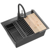 Quadron Oceľové umývadlo LUKE 110 WORKSTATION Black