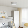 STROPNÁ LAMPA S HVIEZDICOVÝM TIENIDLOM, ŠEDÁ Ø 38 CM, TKANINA E27