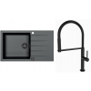 Set Alveus (dřez Cadit 40 Black Edition Black 91 + baterie Deep black Černá matná) SETA24006