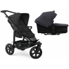 TFK Mono3 2v1 Black Combi carrycot + Seat unit Nafukovacie kolesá Hlboká vanička Premium Black