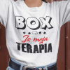 Tričko s potlačou Box je moja terapia Pánsky Biela XL