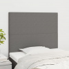 vidaXL Čelá postele 2 ks tmavosivé 90x5x78/88 cm látka - Sivá - 114322-193080