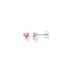 Thomas Sabo H2306-051-9 Silver Ear Studs with pink Stone in Heart Shape 7,0 mm
