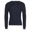 Polo Ralph Lauren Svetre PULL COL ROND EN MAILLE TORSADEE Modrá