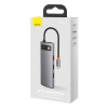 Baseus Baseus HUB Metal Gleam Series 8-in-1 Multifunctional (Type-C to PD/4K HD/USB3.0) Docking Station Gray (CAHUB-CV0G)