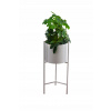 Stojan na kvety - Kov Kos záhon, kovový hrniec 85 cm biela (Stojan na kvety - Kov Kos záhon, kovový hrniec 85 cm biela)
