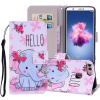 Peňaženkové puzdro Elephant na Huawei P Smart