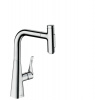 Hansgrohe Dřezová baterie Metris s vytahovací sprškou, 2 proudy chrom 73817000