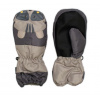 Detské zimné, nepremokavé palčiaky, Mýval, béžové/šedé, vel. 104/110, 14 cm Baby Nellys 8596309439495